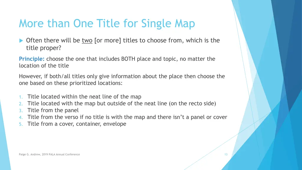 more than one title for single map