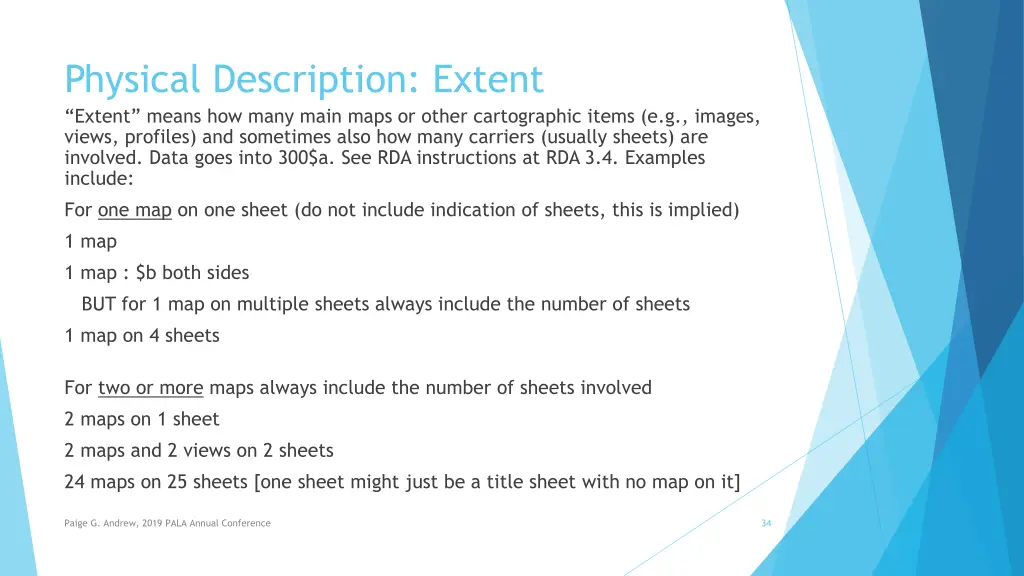 physical description extent extent means how many