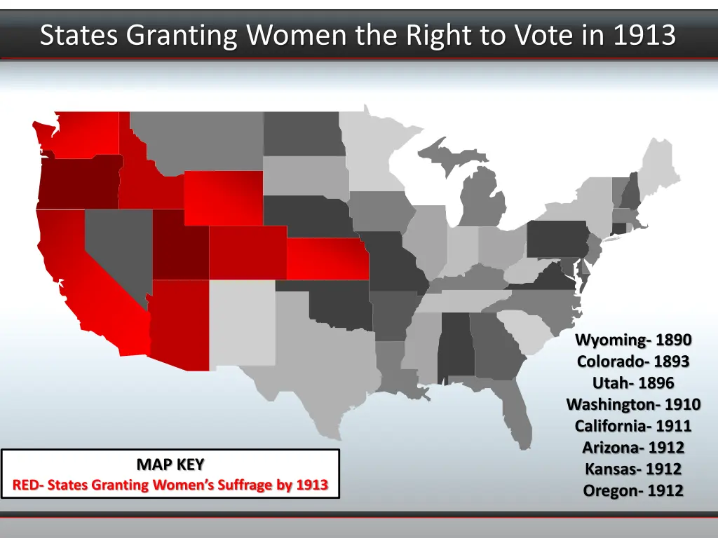 states granting women the right to vote in 1913