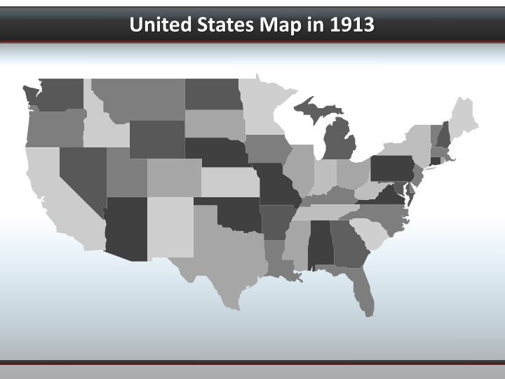 united states map in 1913