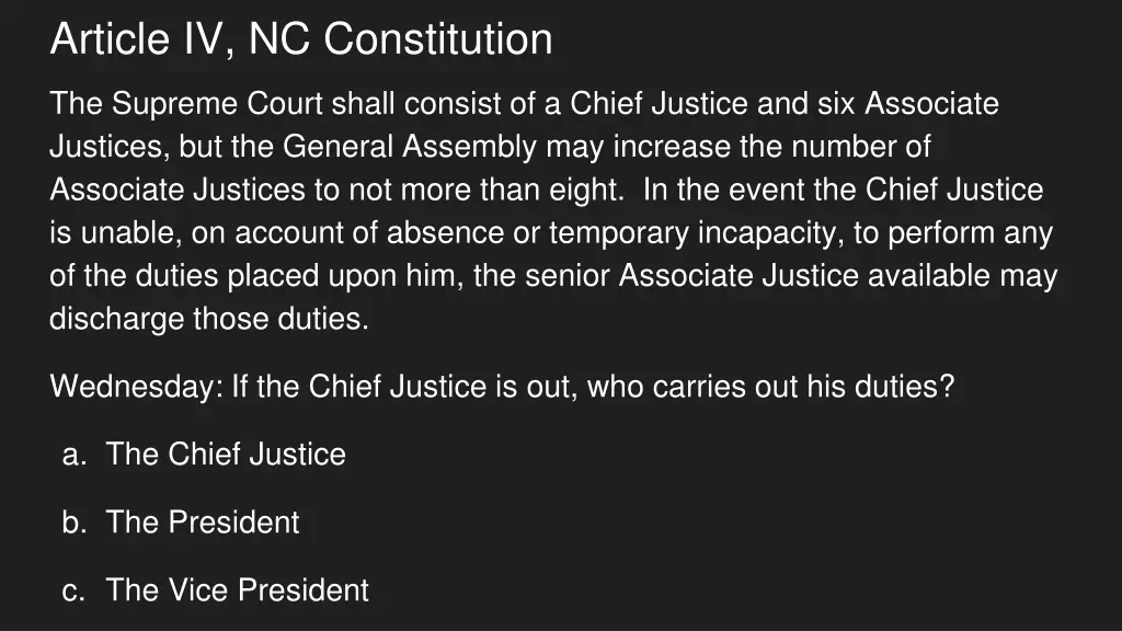 article iv nc constitution 1