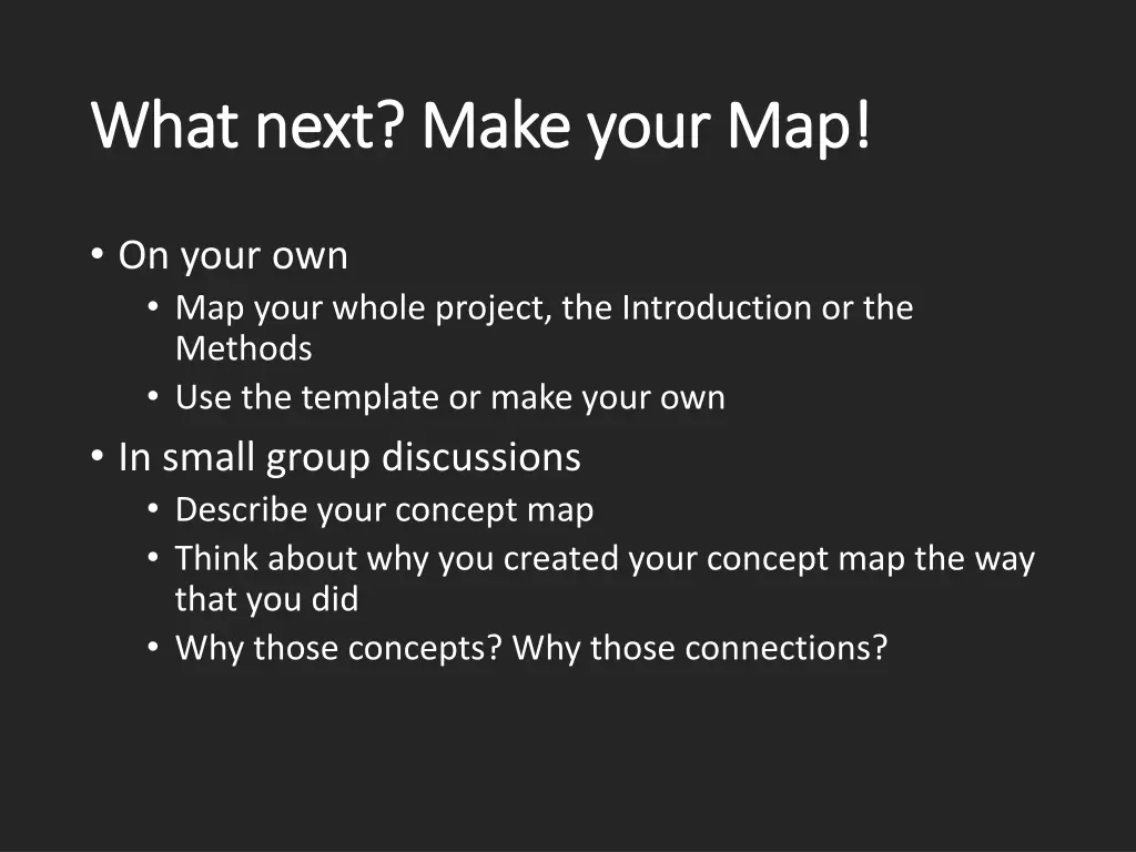 what next make your map what next make your map