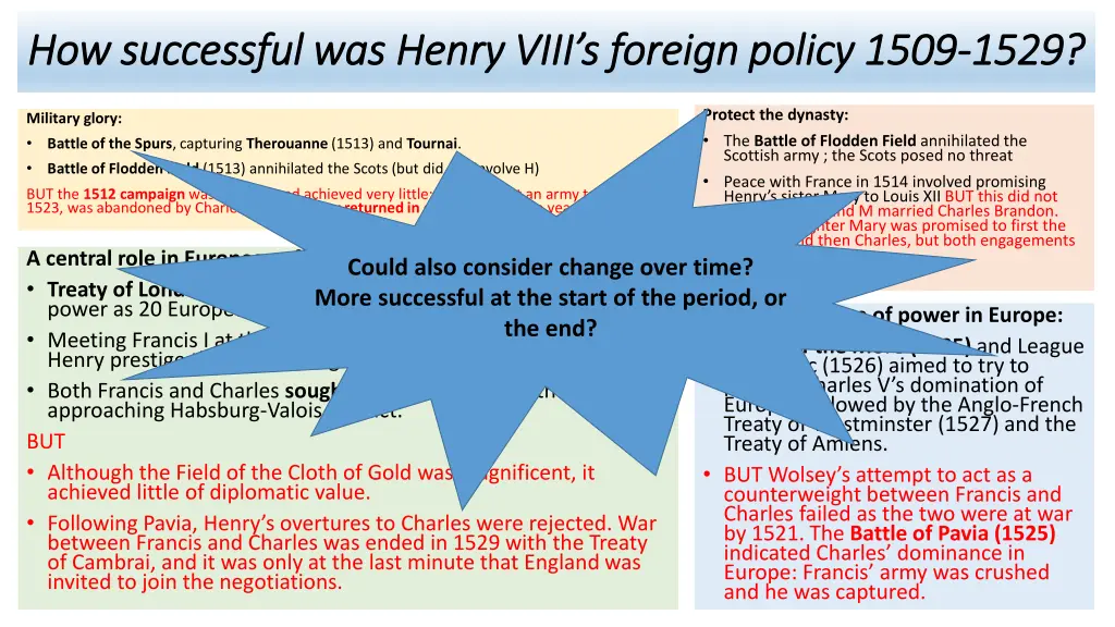 how successful was henry viii s foreign policy