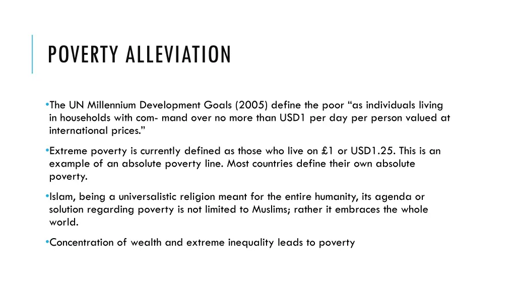 poverty alleviation