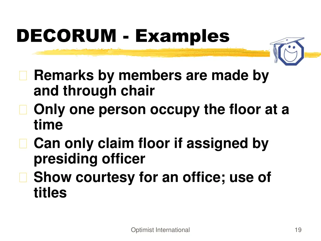 decorum examples