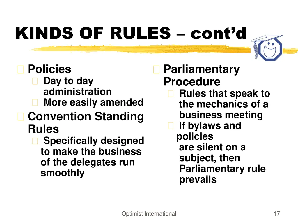 kinds of rules cont d 2