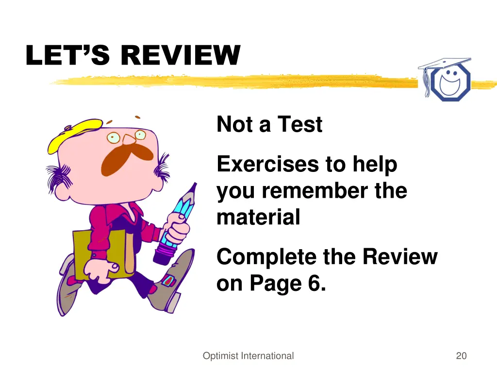 let s review