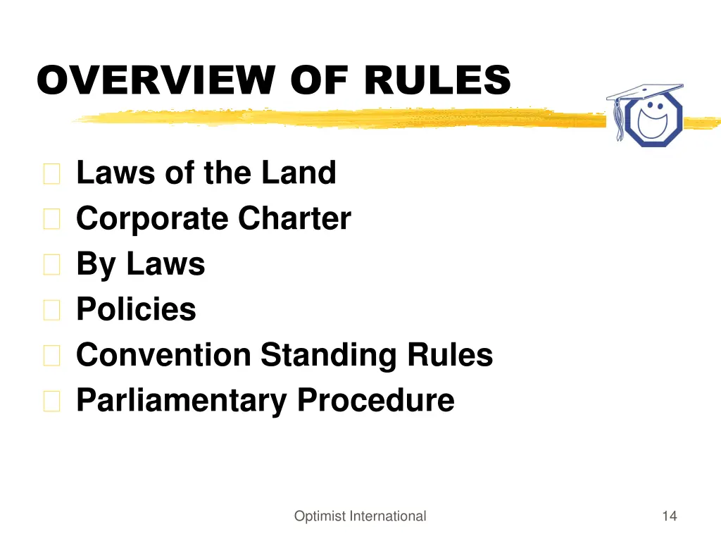 overview of rules