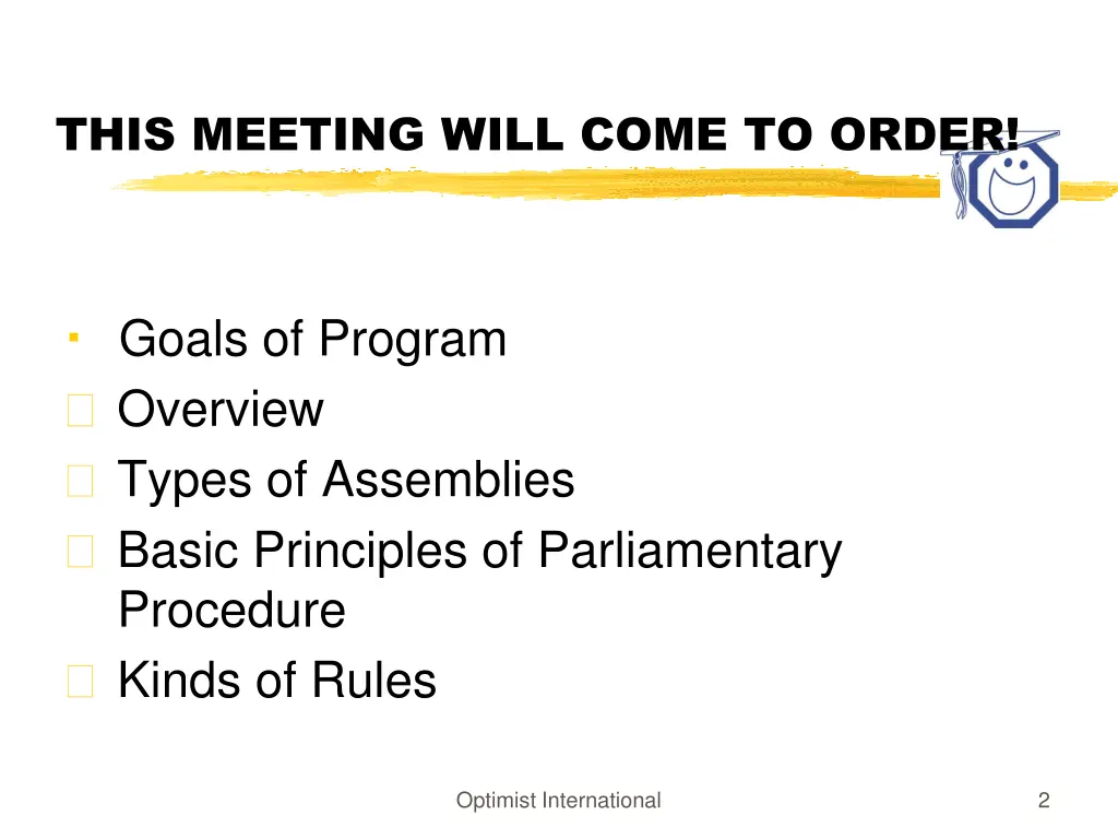 this meeting will come to order 1