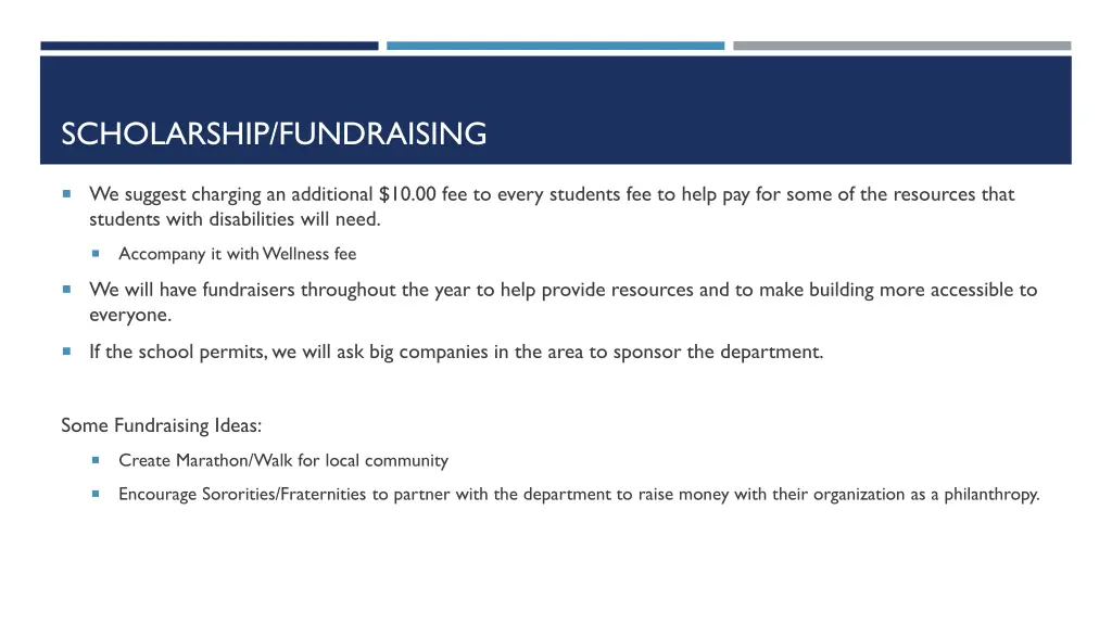 scholarship fundraising