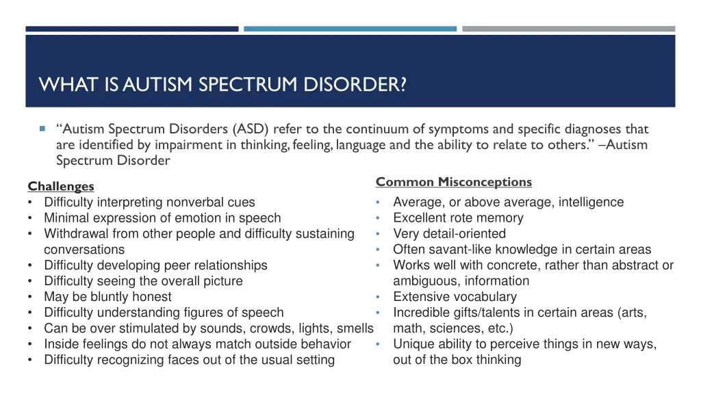 what is autism spectrum disorder