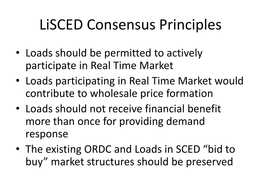 lisced consensus principles