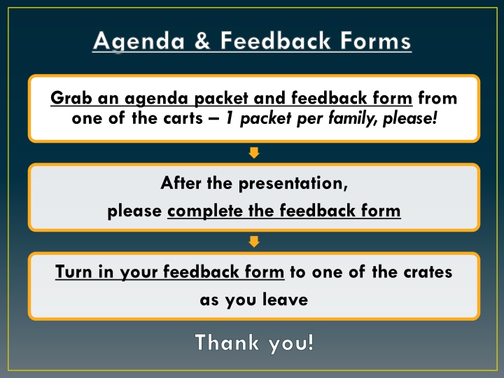 agenda feedback forms