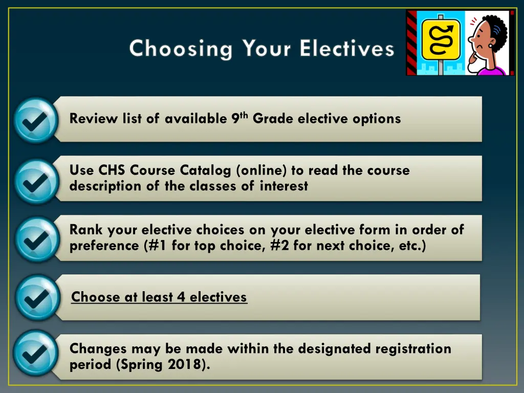 choosing your electives