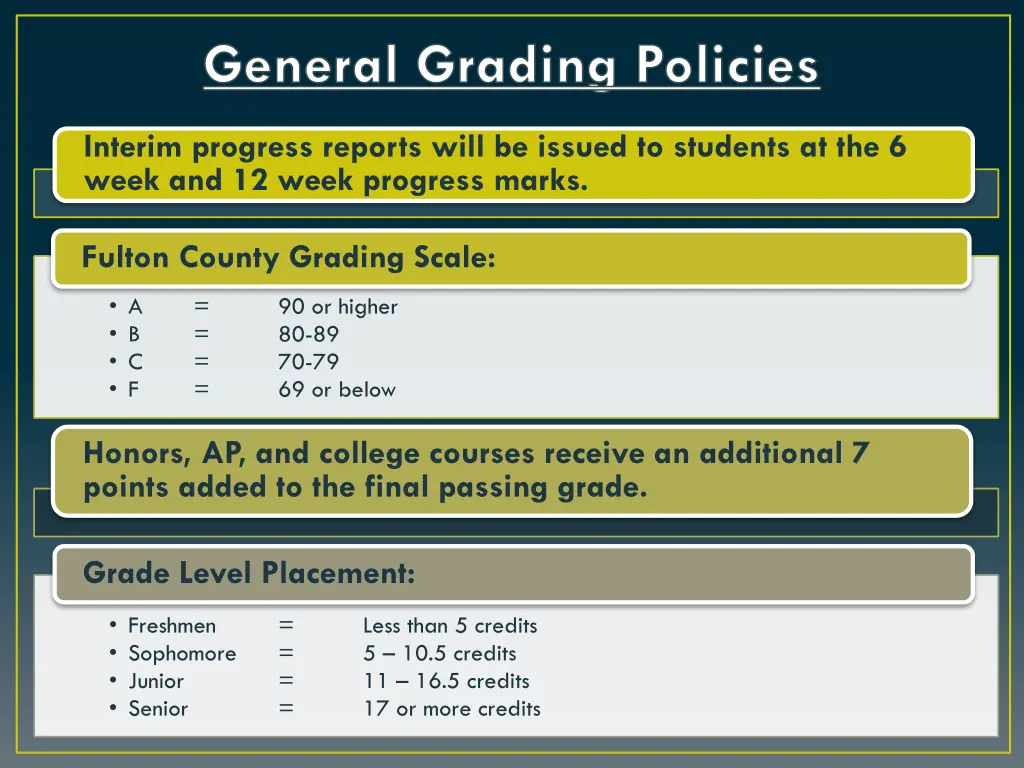 general grading policies