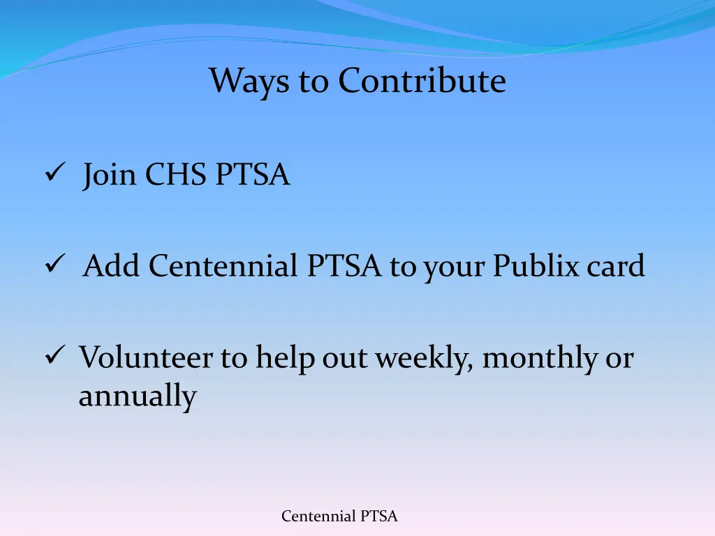 ways to contribute