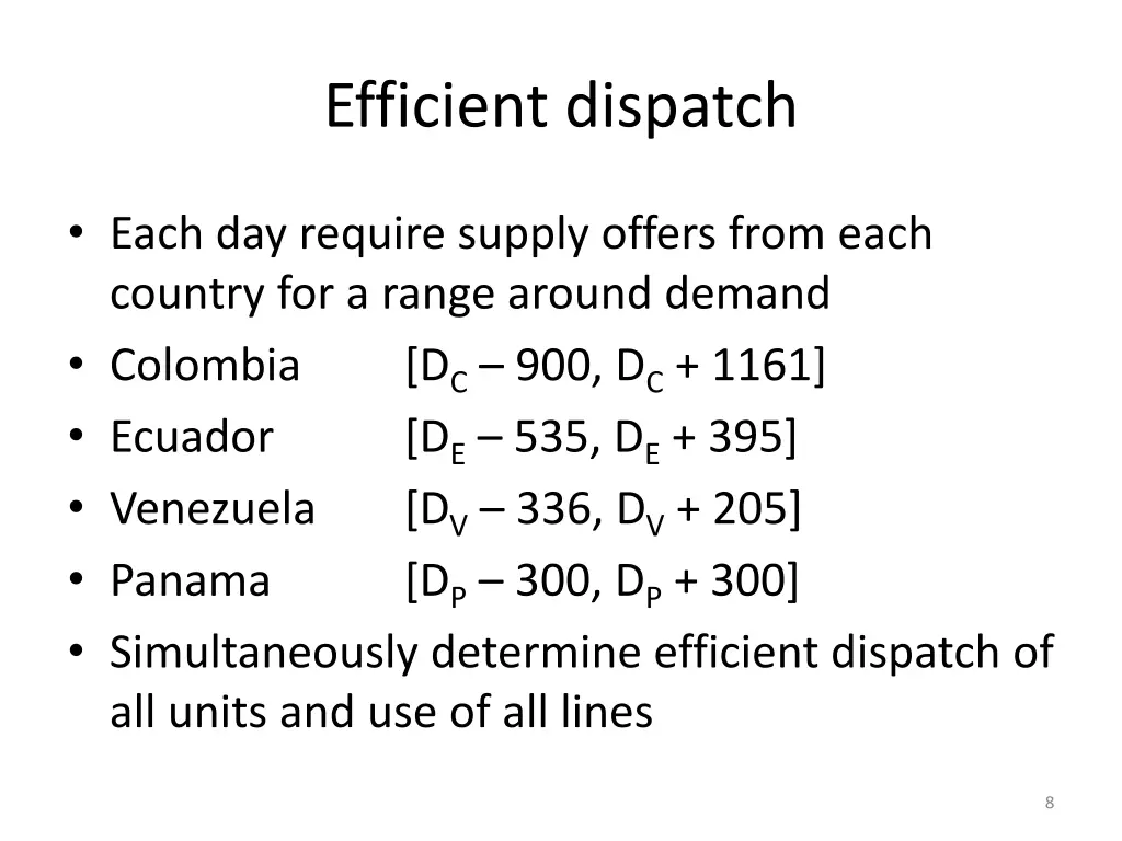 efficient dispatch