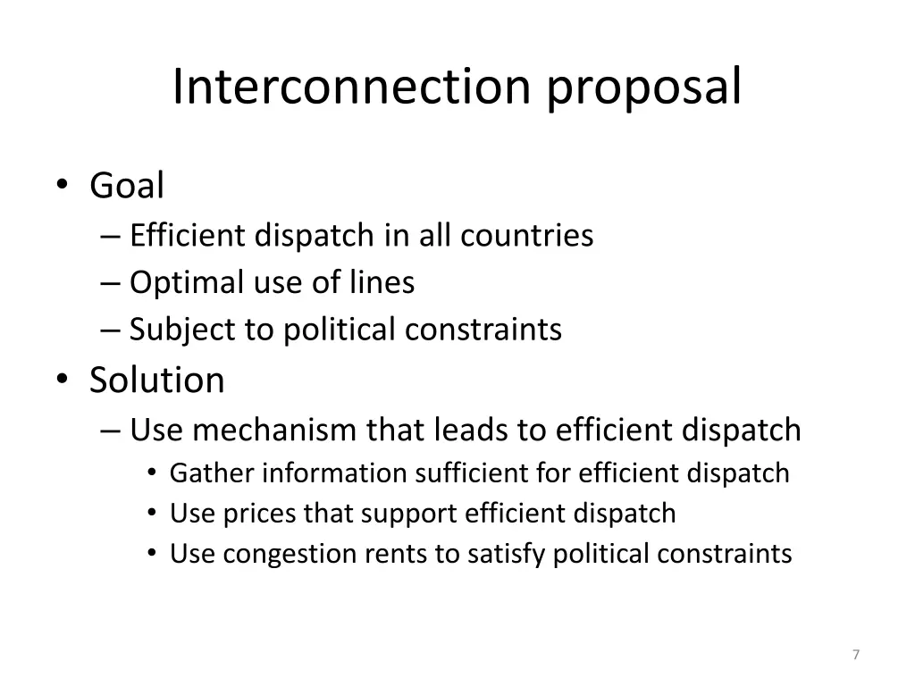 interconnection proposal