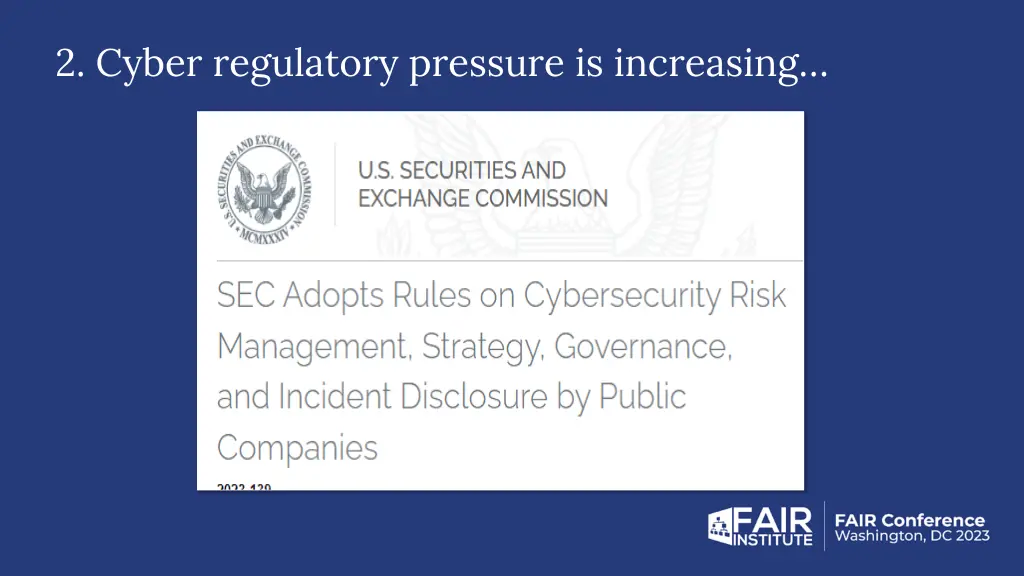 2 cyber regulatory pressure is increasing