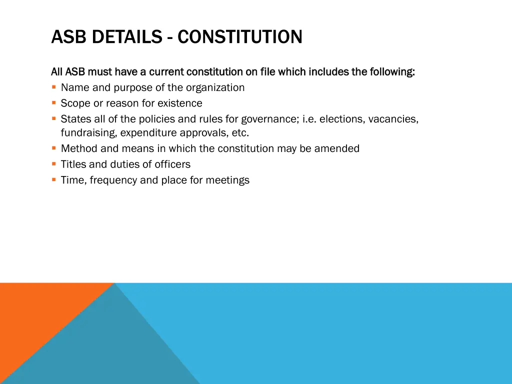 asb details constitution