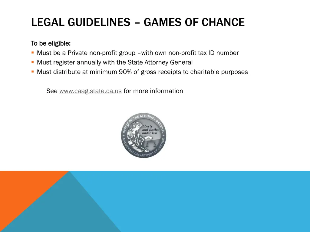 legal guidelines games of chance