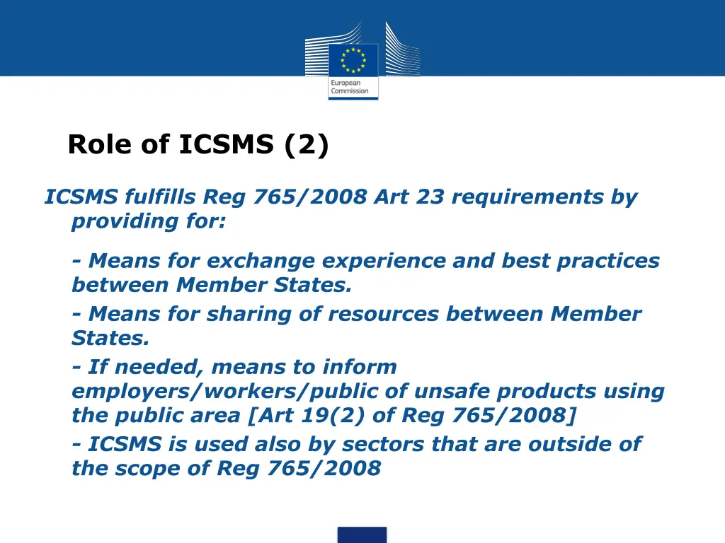 role of icsms 2