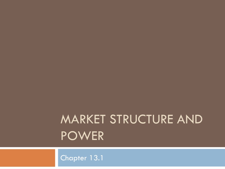 market structure and power