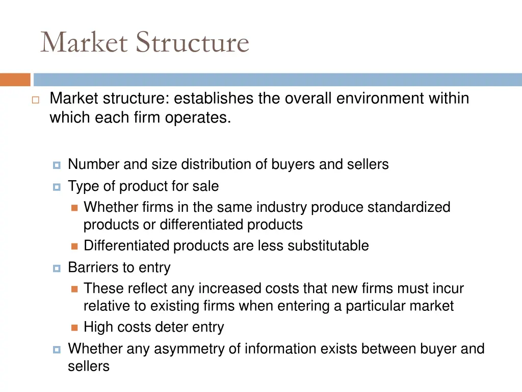 market structure