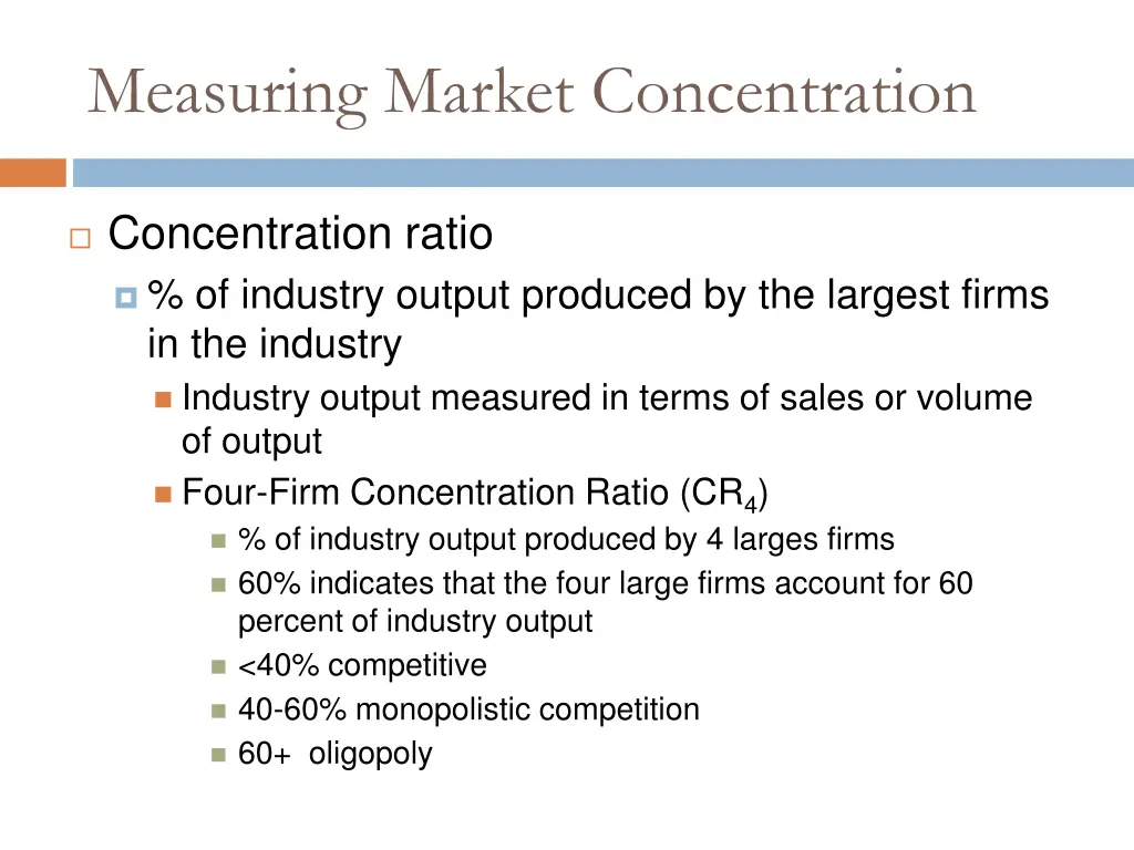 measuring market concentration 1