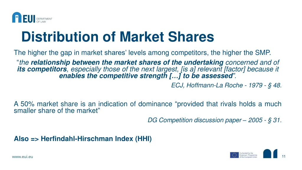 distribution of market shares