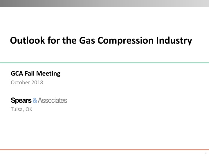 outlook for the gas compression industry