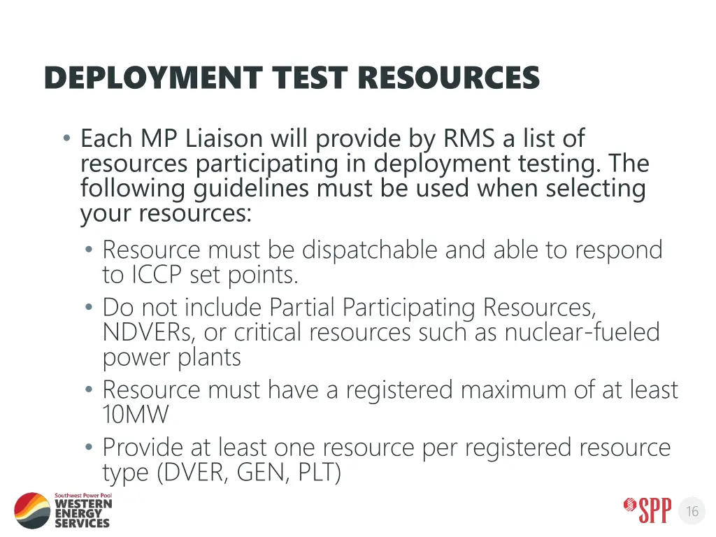 deployment test resources