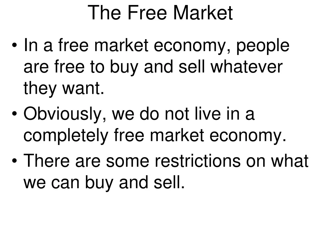 the free market 1