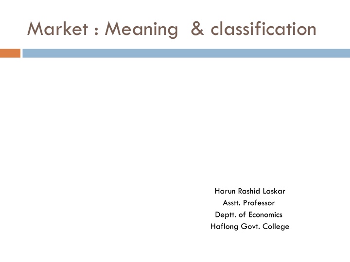 market meaning classification