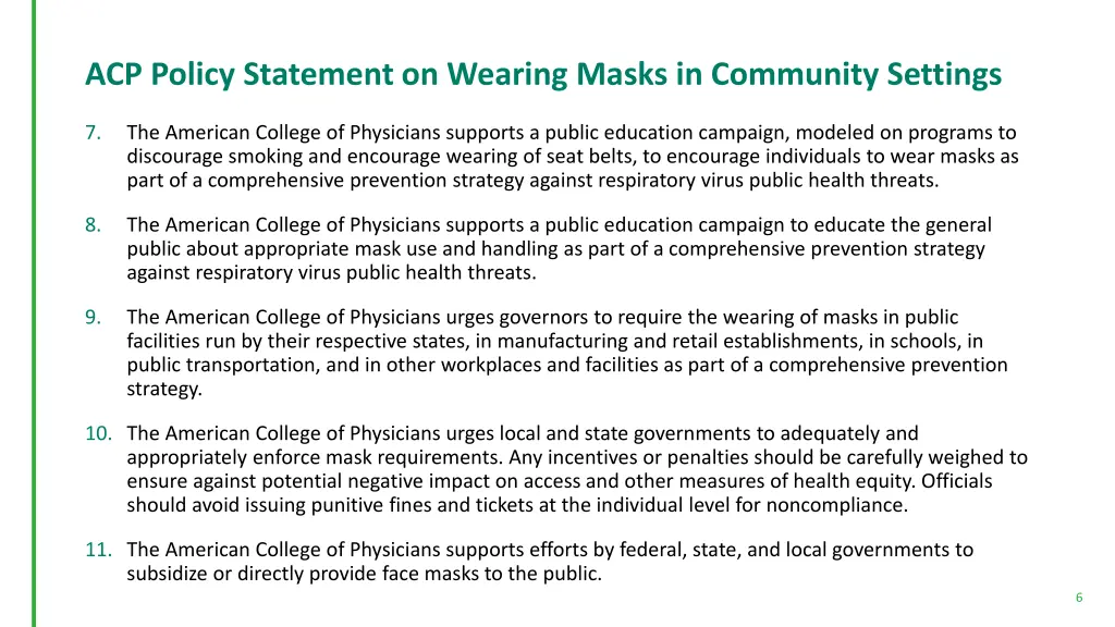 acp policy statement on wearing masks 2