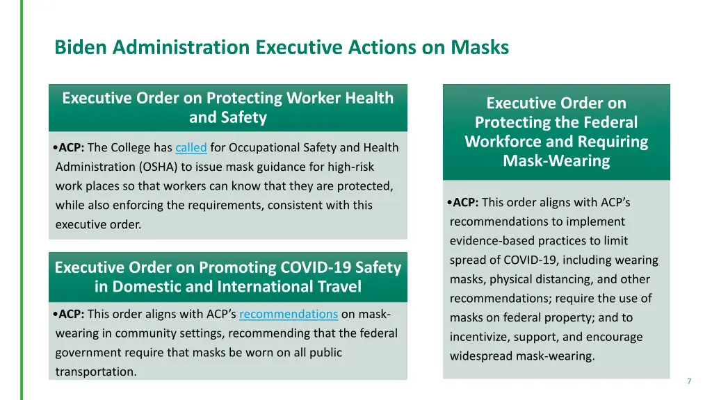 biden administration executive actions on masks