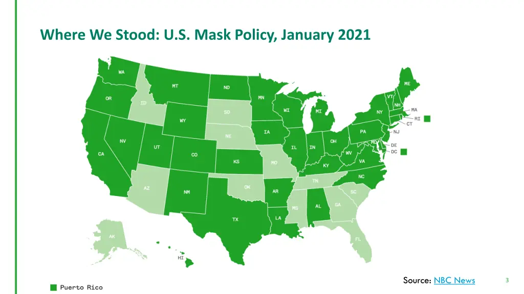 where we stood u s mask policy january 2021