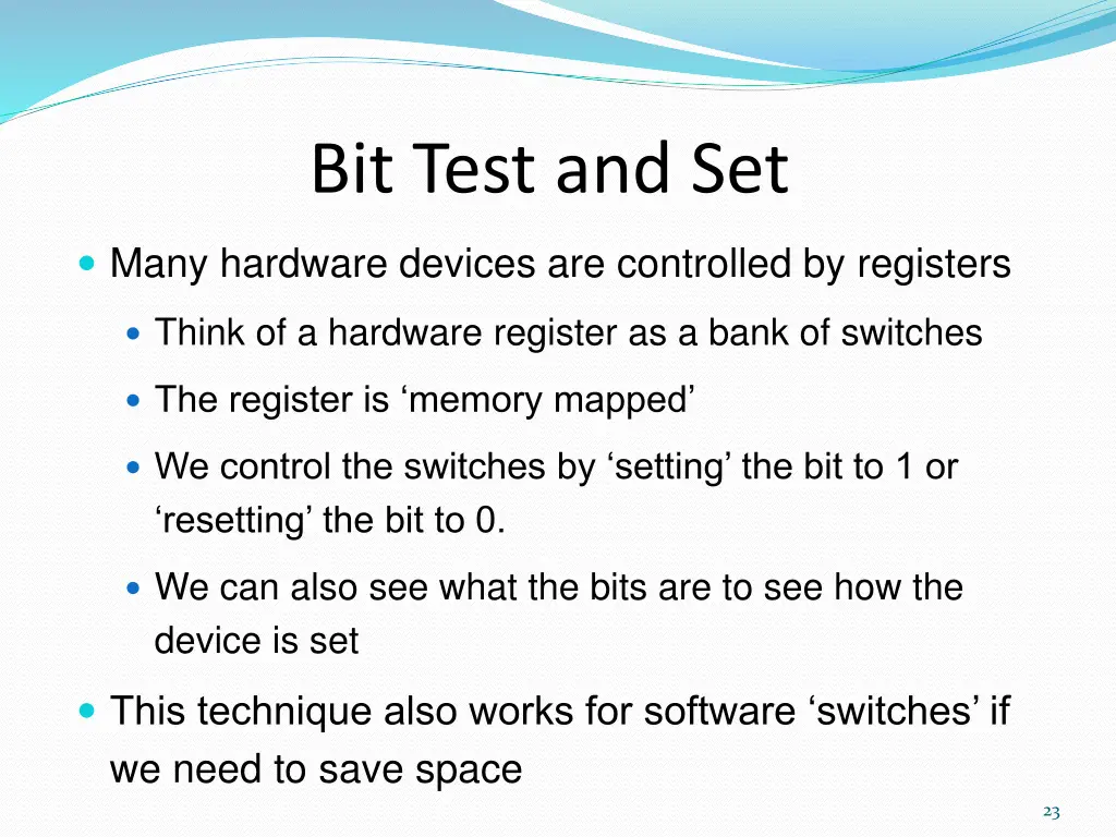 bit test and set 1