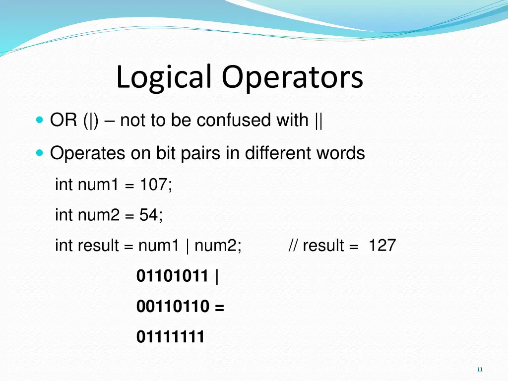 logical operators 2