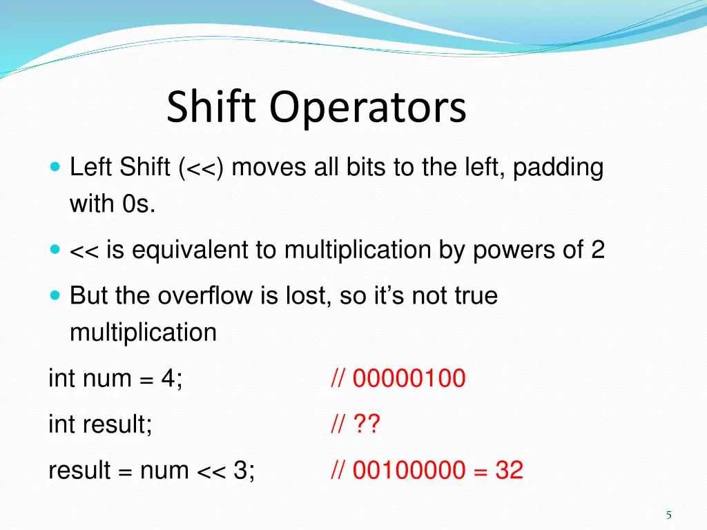 shift operators 1