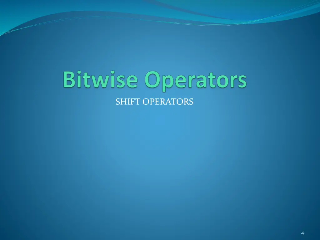 shift operators