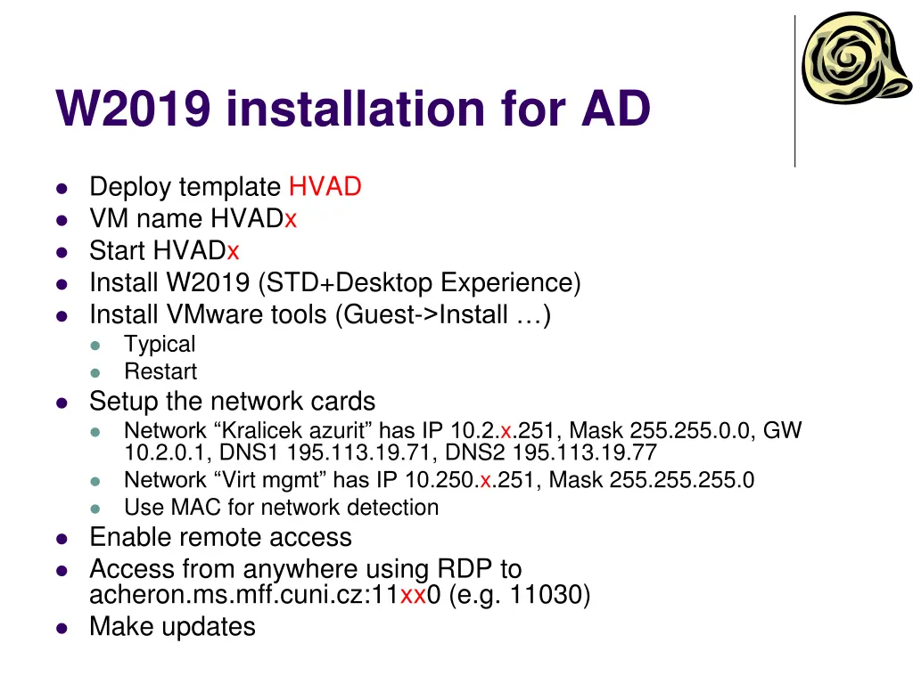 w2019 installation for ad