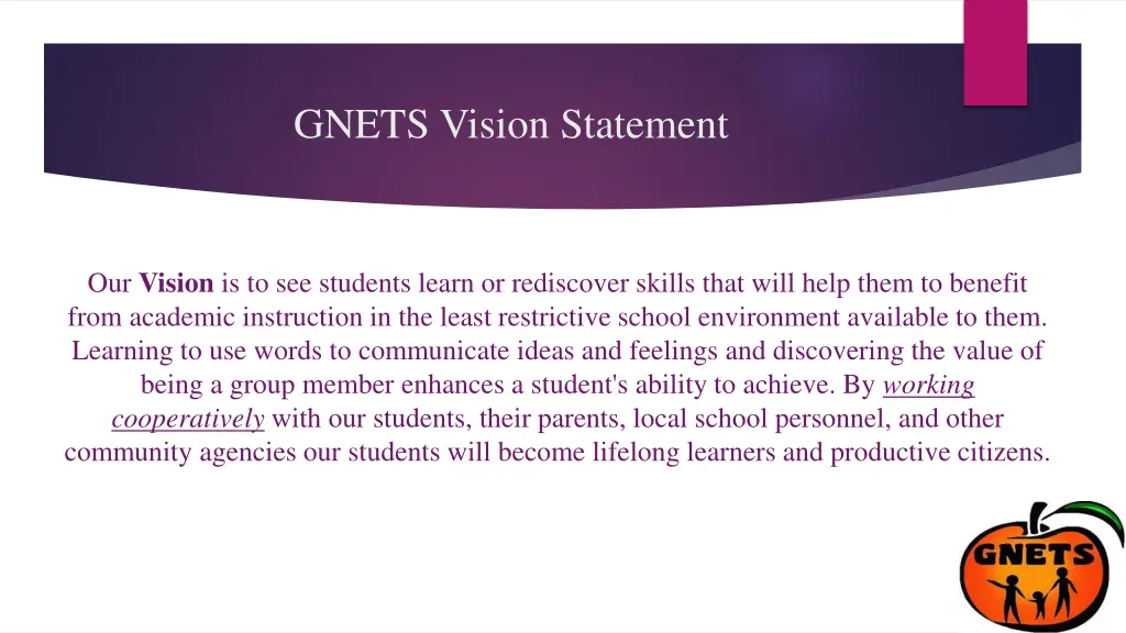 gnets vision statement