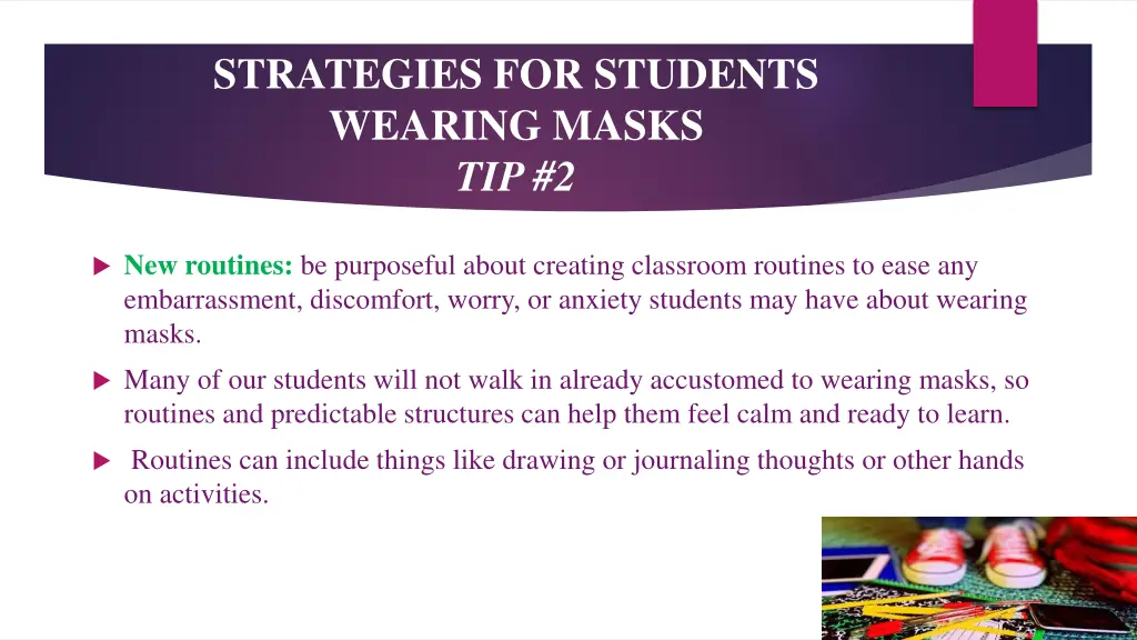 strategies for students wearing masks tip 2