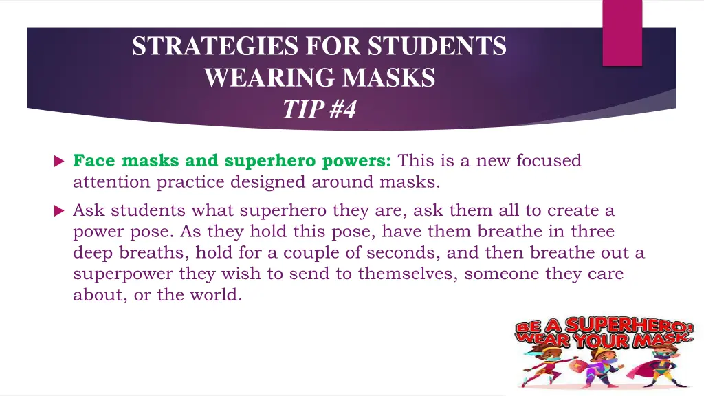 strategies for students wearing masks tip 4