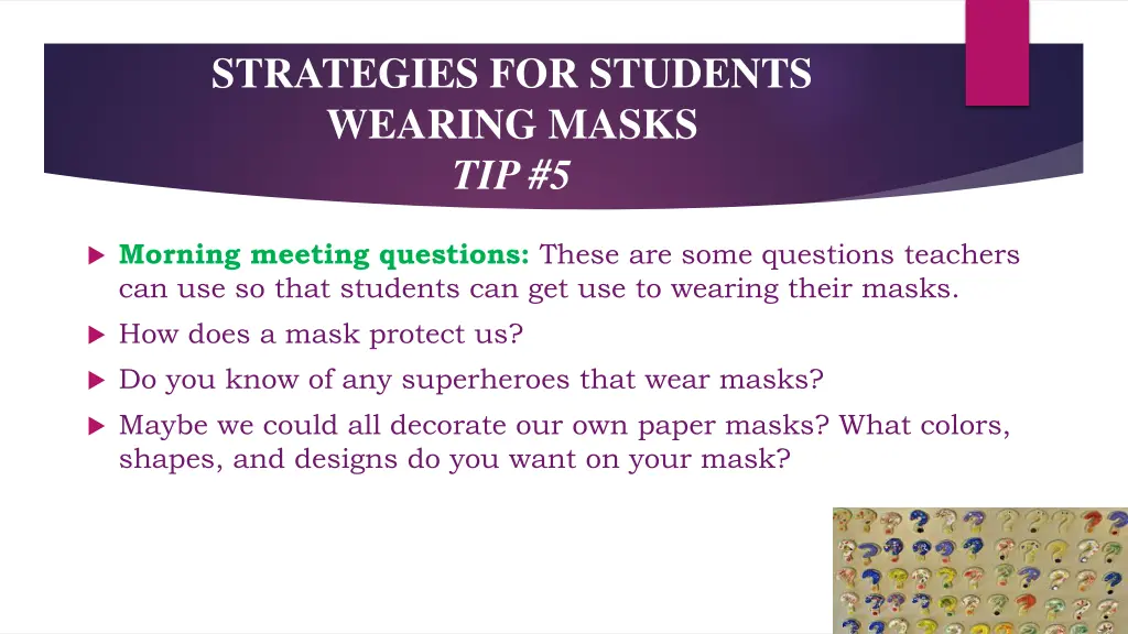 strategies for students wearing masks tip 5