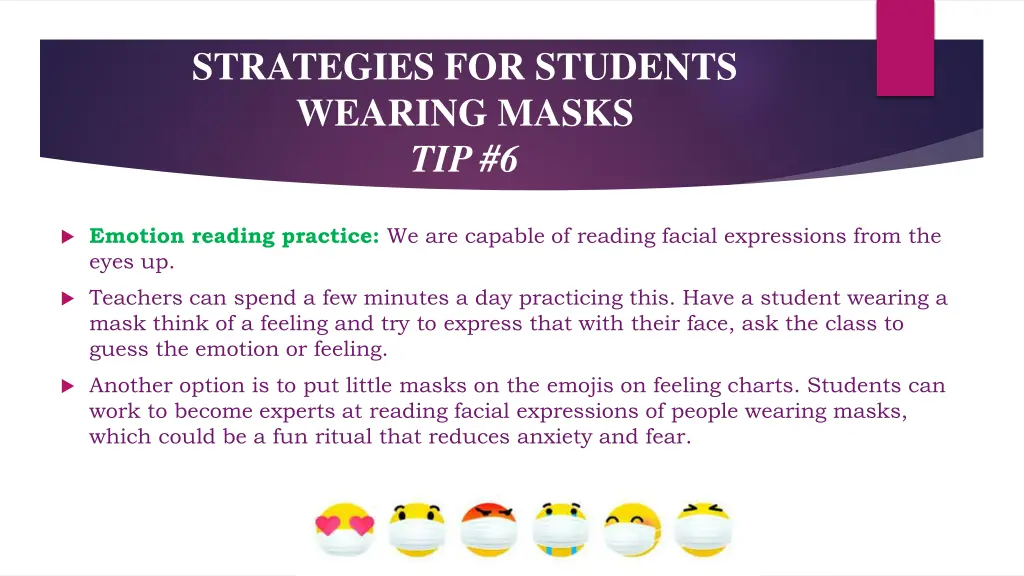 strategies for students wearing masks tip 6