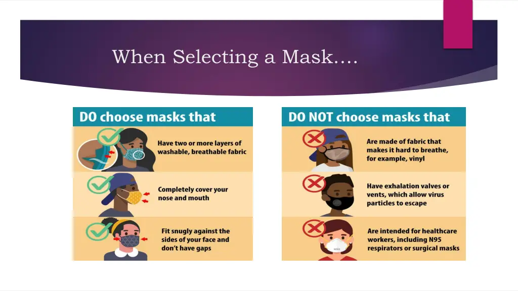 when selecting a mask