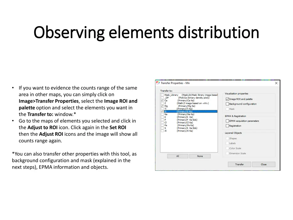 observing elements distribution observing 4