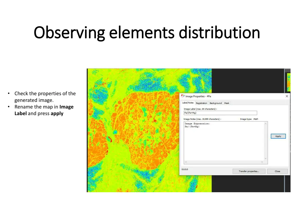 observing elements distribution observing 7